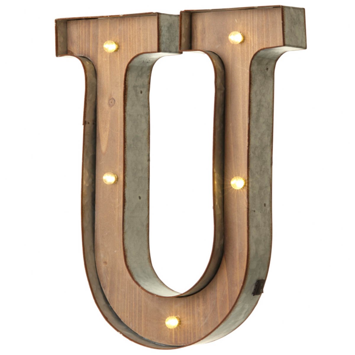 Vintage Illuminated Carnival Lights - A-Z - Choice of Alphabet Letters (Letter U)
