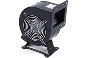 LIAPDG 120W Blower, 5.51 Lbs Wood Stove Blower Fan Multi-Purpose Squirrel Cage Fan Outdoor Wood Furnace Air Volume 196 CFM (5.5m³/Min) with Metal Protection Net 2600R/Min