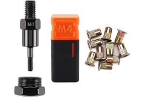 Amjoy Rivet Nut Tool Mandrel M4 and 10 Rivet Nuts, Rivet Tool Set Spare Part, Nutsert Tool Accessories Set Compatible with RZX/Astro Riveters