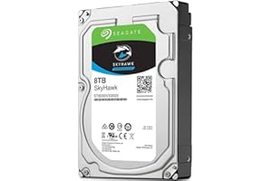 Seagate SkyHawk 8TB Surveillance Internal Hard Drive HDD – 3.5 Inch SATA 6Gb/s 256MB Cache for DVR NVR Security Camera System