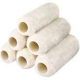 6pcs Paint Roller Covers 9 Inch x 3/4" Nap, High Capacity Lambswool Rollers | PinStone Thick Lamb's Wool Naps for 9" Paint Roller Brush Frame, Painting Textured Rough Surfaces, Home Painting Supplies
