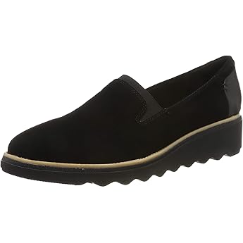 clarks womens black work shoes