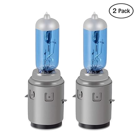DZG - S2 / Ba20d Halogenlampen - 12V 35/35W Super Weiße Scheinwerferlampen 6000K Motorrad Hi/Lo Glühlampe, 2 Stück