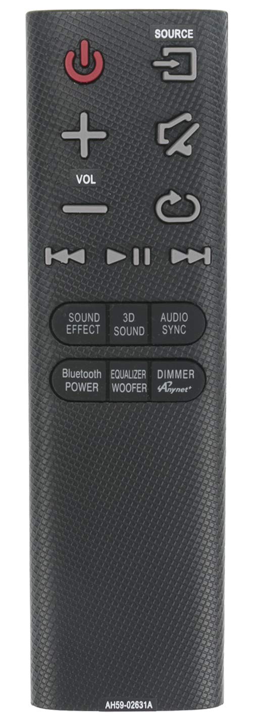 ALLIMITY Remote Control AH59-02631A Replaced for Samsung Soundbar HW-H450 HW-HM45 HW-HM45C HW-H7500 HW-H7501 HW-HM45C/ZA HW-H450/ZF HW-H450/XN HW-H450/TK HW-H450/XU HWH450-EN