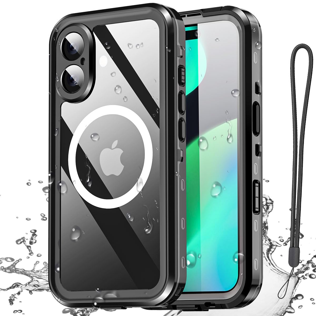 AICase Waterproof Case for iPhone 16 Plus(6.7") with MagSafe Snowproof,Dustproof and Shockproof,IP68 Certified Real 360 Full Body Protection Fully Sealed Underwater Cover for iPhone 16 Plus
