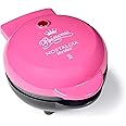 Nostalgia MyMini Princess Icons Shape Electric Waffle Maker, 5-Inch Non-Stick Griddle for Waffles, Hash Browns, Eggs, and More, Pink