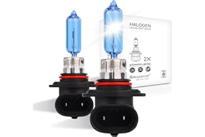 SINOPARCEL Sinoaprcel 9005/HB3 Halogen High Beam Headlight,270% Brighter 5000K White Replacement for Standard 65W Bulb,Pack of 2