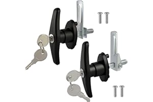 OTTOPO Truck Cap Lock Replacement Parts Fits Leer Camper Shell Accessories T Handle Latch Door Lock for Pickup Topper Matching Set Keyed Alike