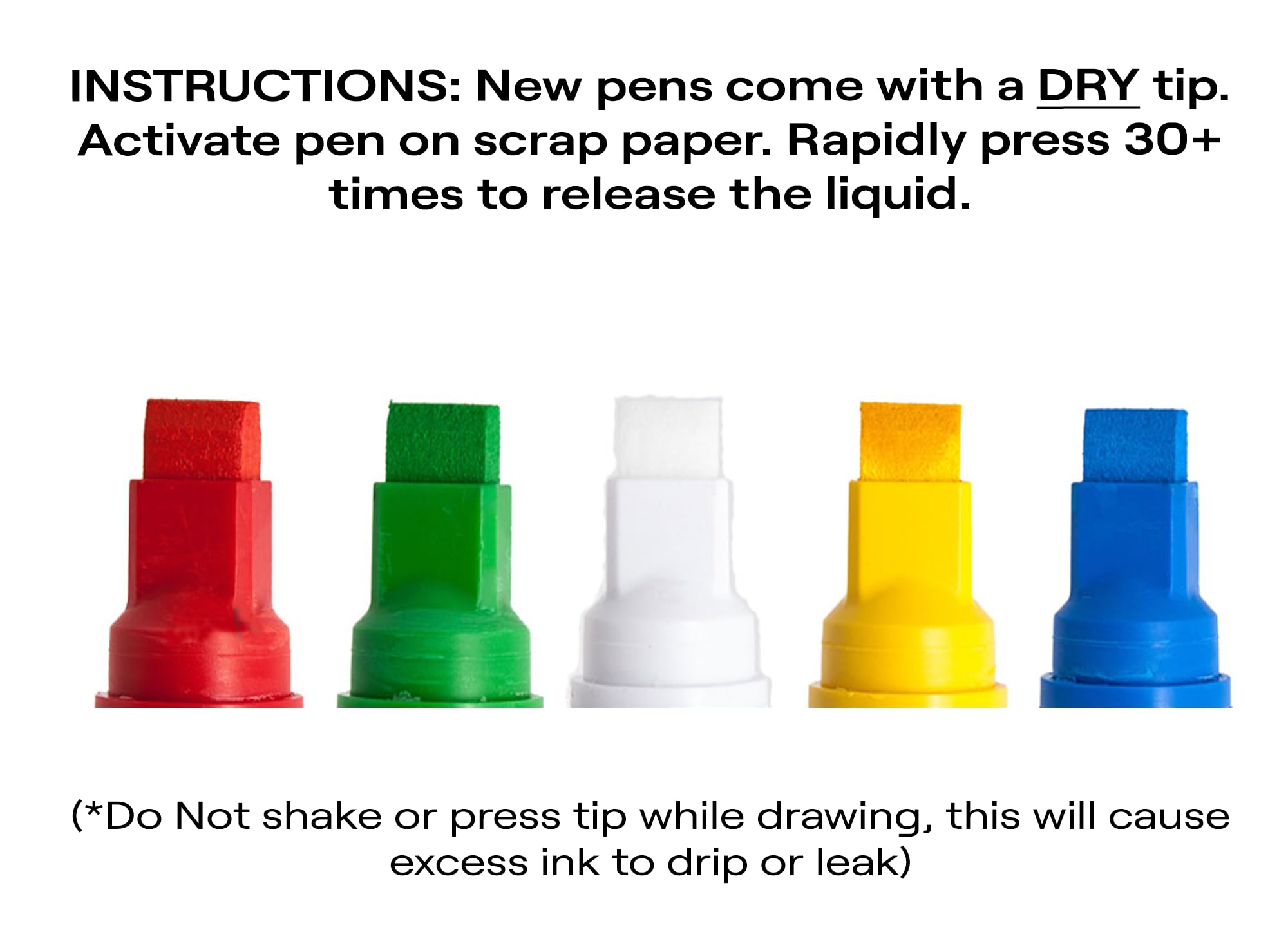 Glass Pen Window Marker: Liquid Chalk Pens for Glass, Whiteboard Markers with Washable Paint - Graduation, Car Windows, Mirror Pen, Storefront, Wedding, Parade, Party & Holiday (5 Pens - Jumbo Tip)