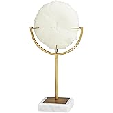 Deco 79 Polystone Coral Handmade Decorative Sculpture Home Decor Statue with Marble Base, Accent Figurine 6" x 3" x 11", Crea