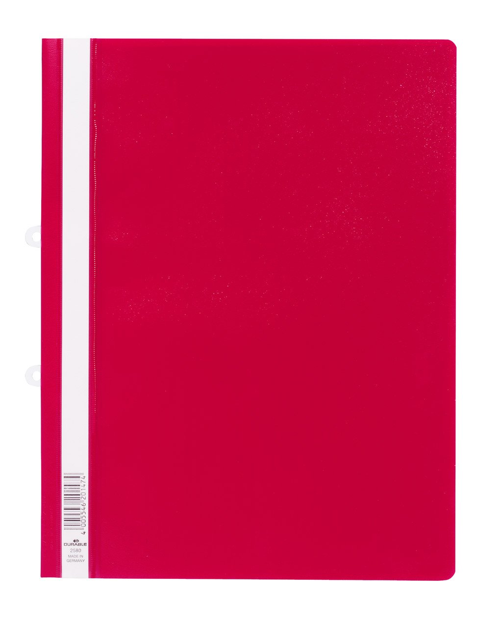 Durable Clear View A4 Document Folder Red | Transparent Front Cover | Pack of 25 Folders | Perfect For Holding A4 Punched Documents