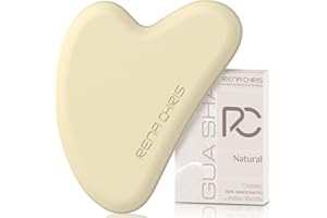 Rena Chris Gua Sha Facial Tools: Soft Silicone Guasha Tool for Face Acupuncture Therapy, Facial Massager for Jawline Sculpting and Puffiness Reducing (Peach)