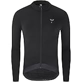 YKYWBIKE Cycling Jersey Men Long Sleeve Thermal Fleece Cycling Jackets for Men Bike Jackets Winter Cycling Clothing