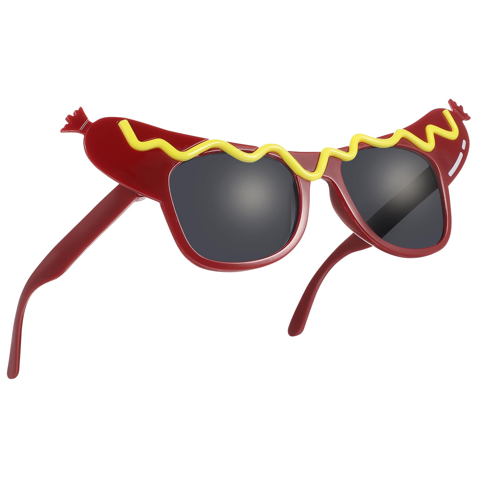 Photo 1 of LIFKOME Novelty Eyeglasses Hot Dog Costume Sunglasses Party Cosplay Glasses Dress Up Photobooth Props