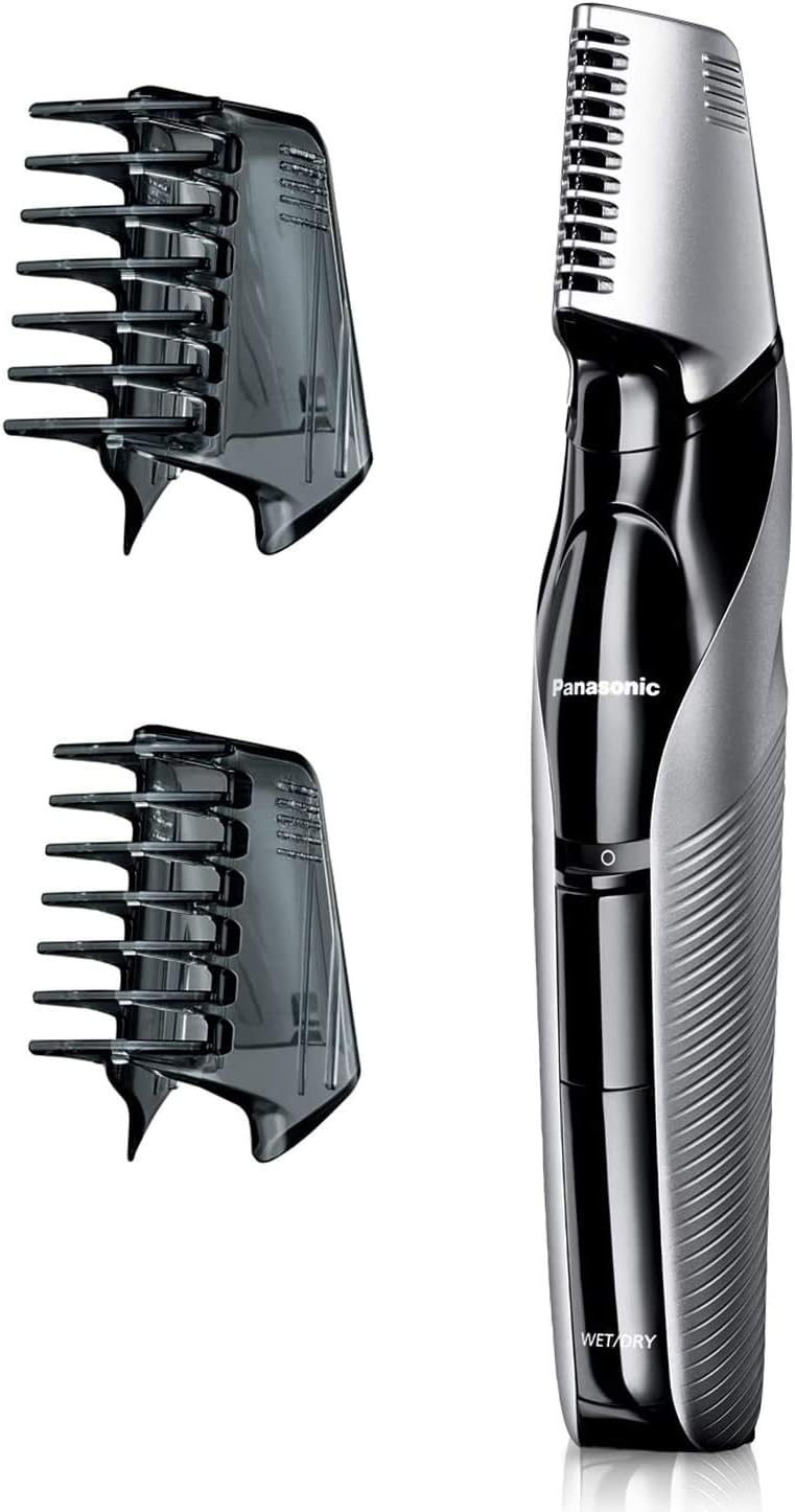 Panasonic Body Trimmer ER-GK60 with 3 attachments Electric Razor for Men for Gentle Skin for Wet and Dry Shaving Hair Trimmer for Head and Body