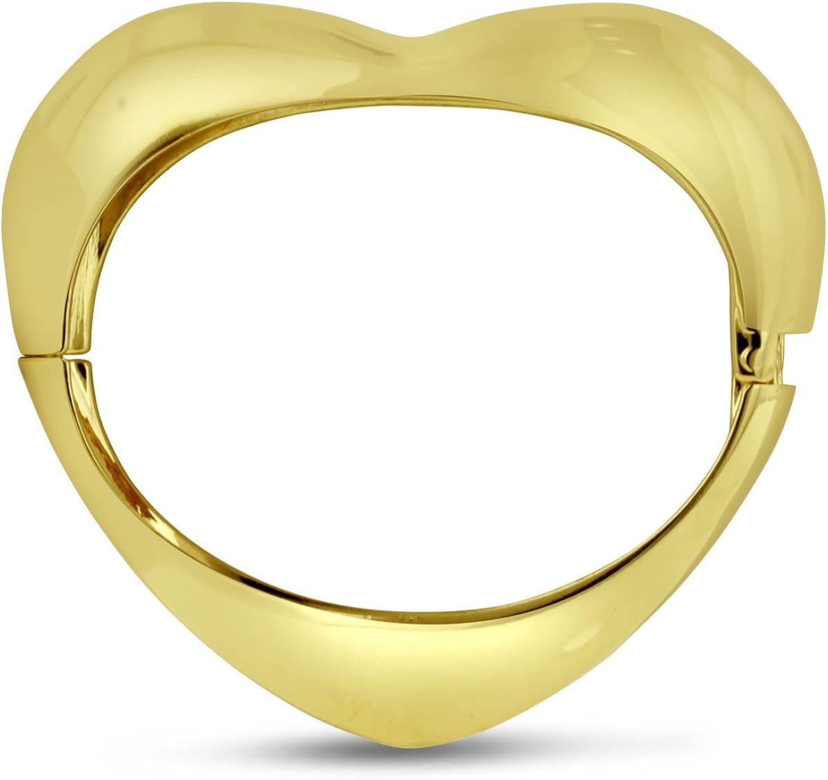 Sparkle Bargains Heart Shape Bangle Bracelet Cuff Bangle Bracelet Heart Shape Gold