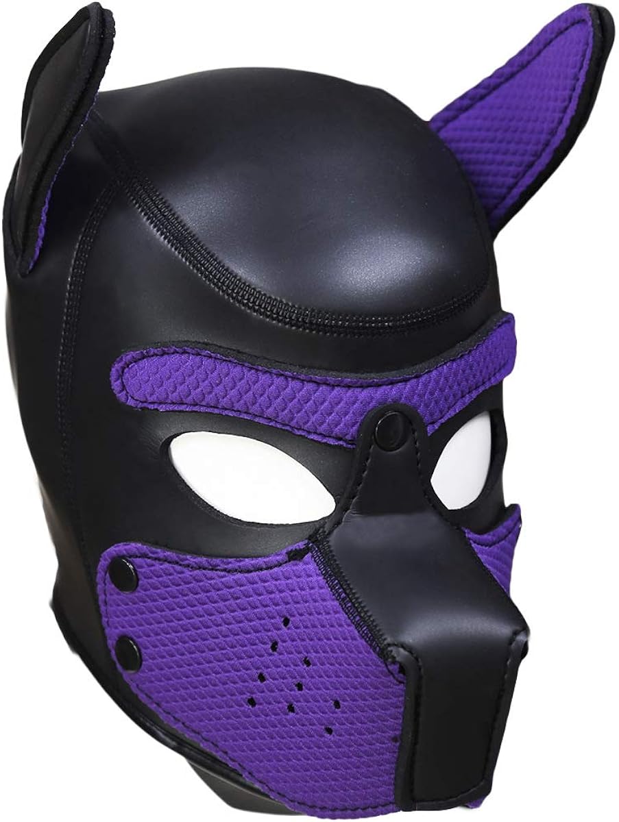 Neoprene Puppy Hood Custom Animal Head Mask Novelty Costume Dog Head