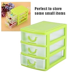 White 3 Drawer Plastic Storage,Mini Drawer