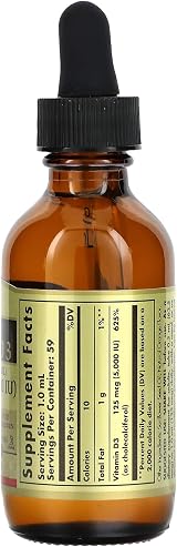 Solgar Liquid Vitamin D3 62.5 µg 1250 IU Orange 59 ml Dropper view 2