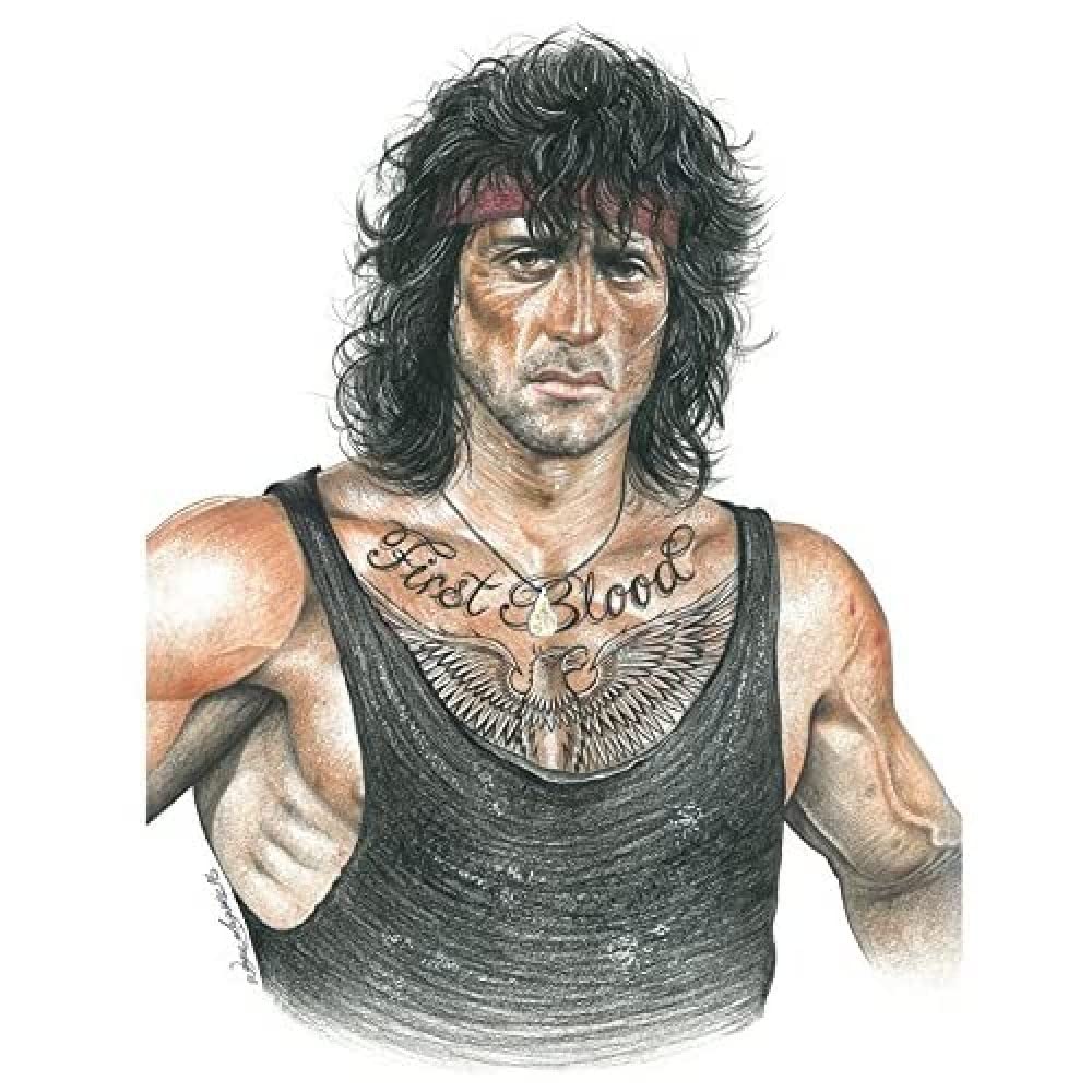 Wee Blue Coo Wayne Maguire Tattooed John Rambo Inked Ikon Canvas Art Print