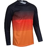 Mountain Bike Jersey for Men, Long Sleeve Dirt Bicycle Shirt for Motorcycle Motocross BMX Moto Mx ATV Riding Off Road