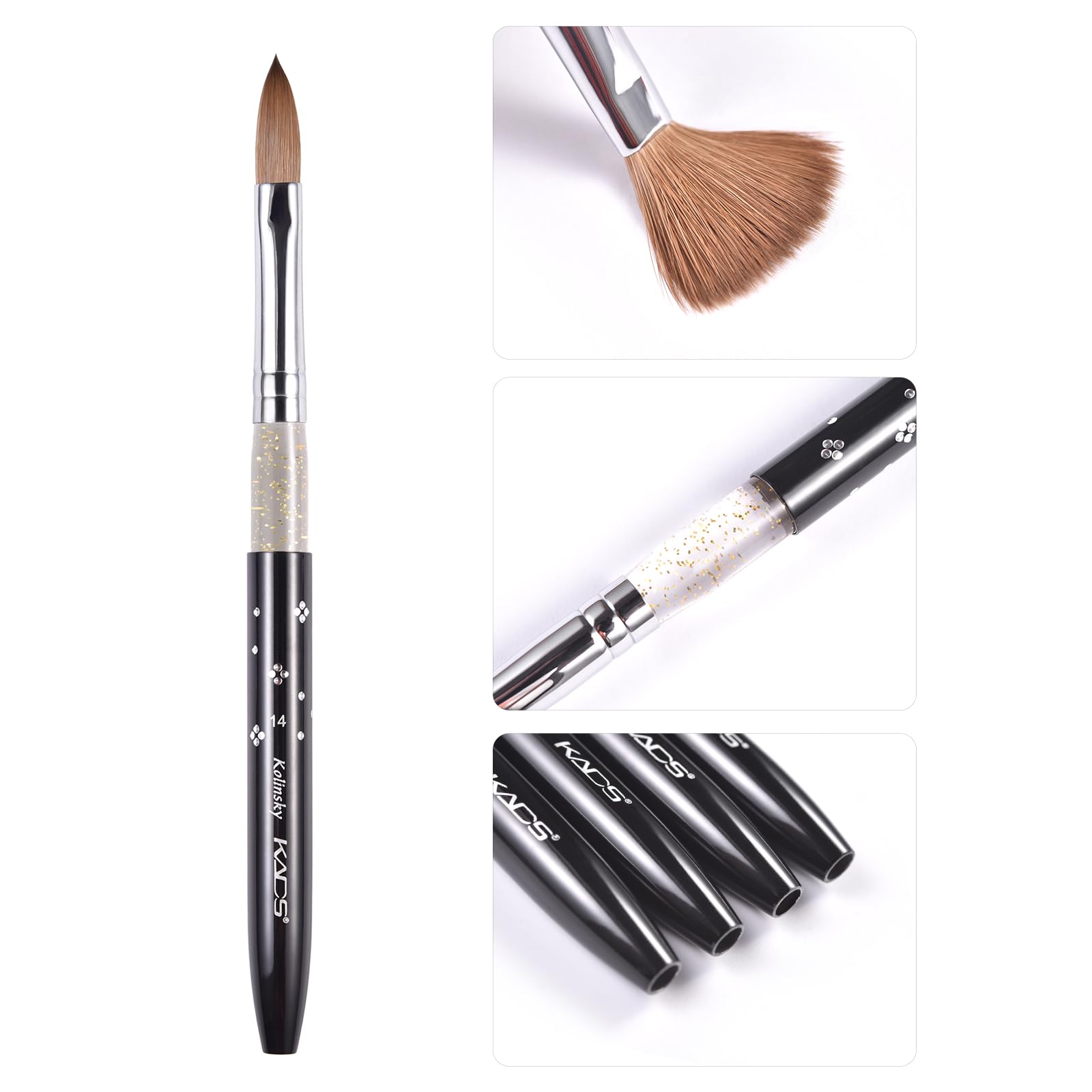 KADS Kolinsky Sable Nail Brush (Size 14)