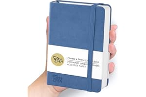 Mix Media Pad,3.5"x5.5" Handy Pocket Hardcover Leather Art Sketchbook,60 Sheets 112lb/180gsm Heavyweight Acid Free Artistic P