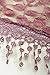 AN Lightweight Scarf Fashion Leafy Lace Scarf Womens With Tassels Plum