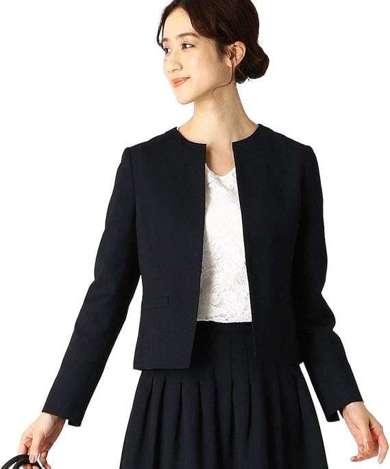 Amazon コムサ イズム Comme Ca Ism セットアップ対応 ノーカラージャケット 12 07gp07 0 コート ジャケット 通販