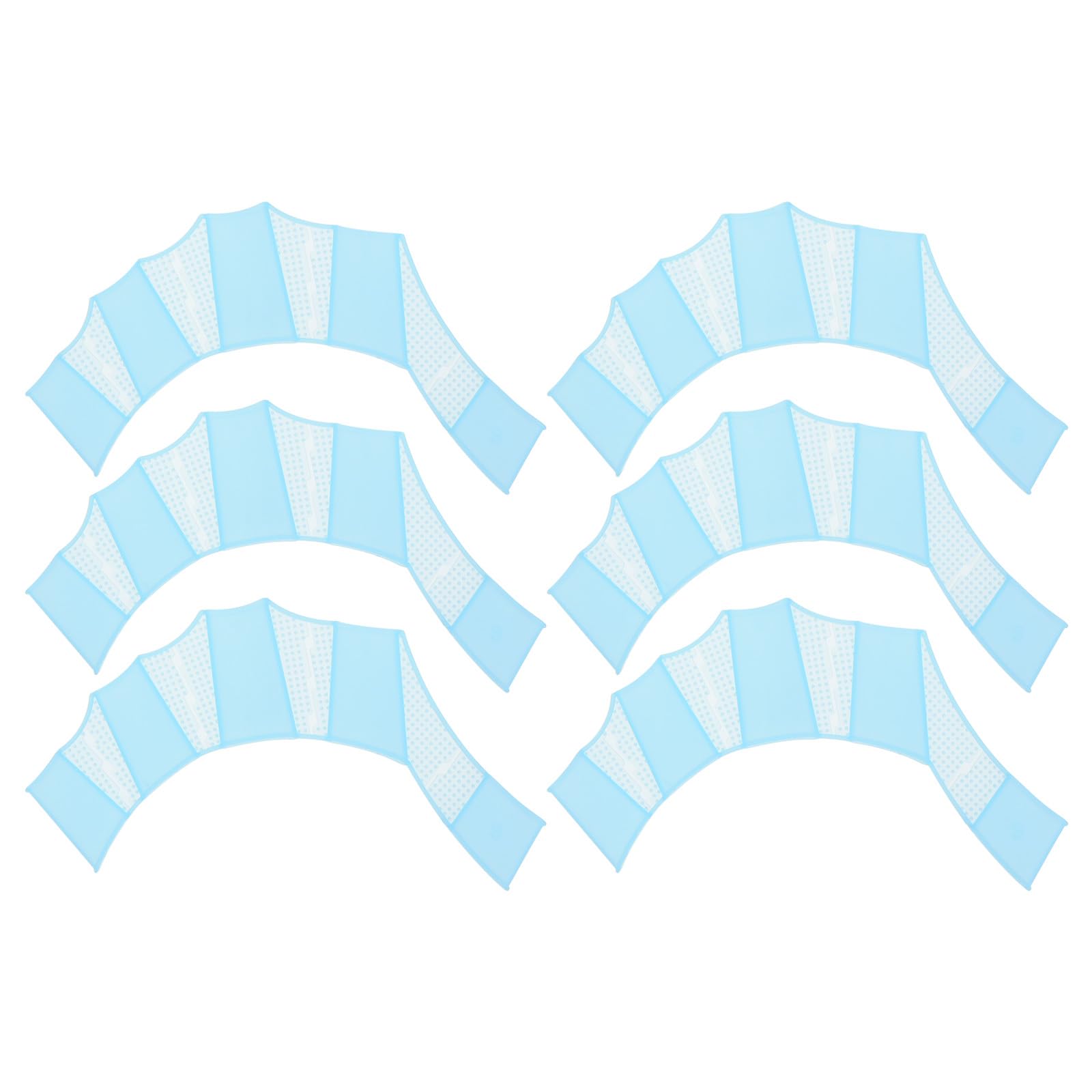 PATIKIL Silicone Swimming Gloves, 3 Pair Webbed Swim Gloves Finger Frog Type Water Resistance Gear Paddle Fins for Aquatic Training, Blue Tone, L