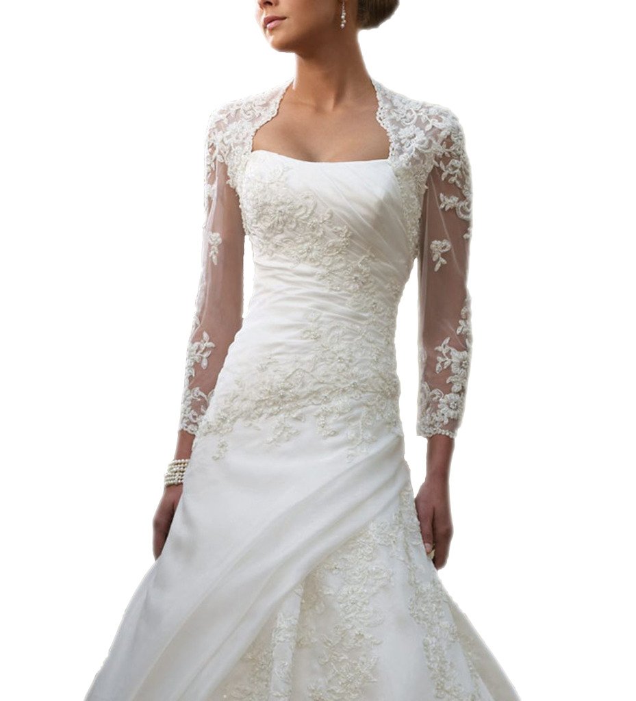 Women's Long Sleeves Lace Wedding Bolero Jacket