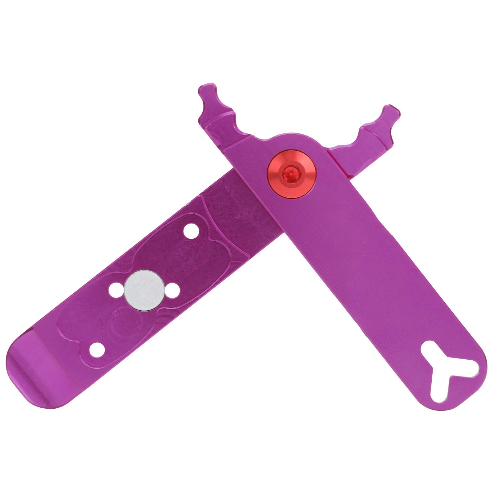 Alomejor Bicycle Chain Pliers Multifunctional Bicycle Master Link Plier with Valve Tool Tire Lever Quick Release Bike Repairing Tool(purple)