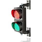 100mm(4inch) LED Traffic Light, Red Green Stop Go Signal Light | DC12-36V, 150,000-Hr Lifespan, IP65 Waterproof Durable PC Case, 900ft Visibility,for Garage / Warehouse / Construction