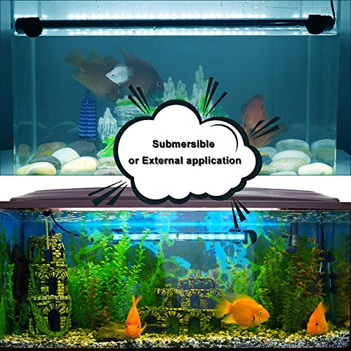 GOESWELL LED Aquarium Light, Fish Tank Light Underwater Submersible Light RGB Color Changing with Remote Control (11.41 inch)