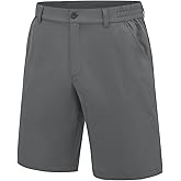 Rdruko Men's Golf Shorts 10" Stretch Quick Dry Lightweight Casual Dress Athletic Shorts with 4 Pockets