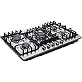 Deli-kit 30 Inch Gas Cooktop, Stainless Steel Built-in 5 Burners Stovetop Dual Fuel Gas Hob NG/LPG Convertible Gas Cooktop DK5712
