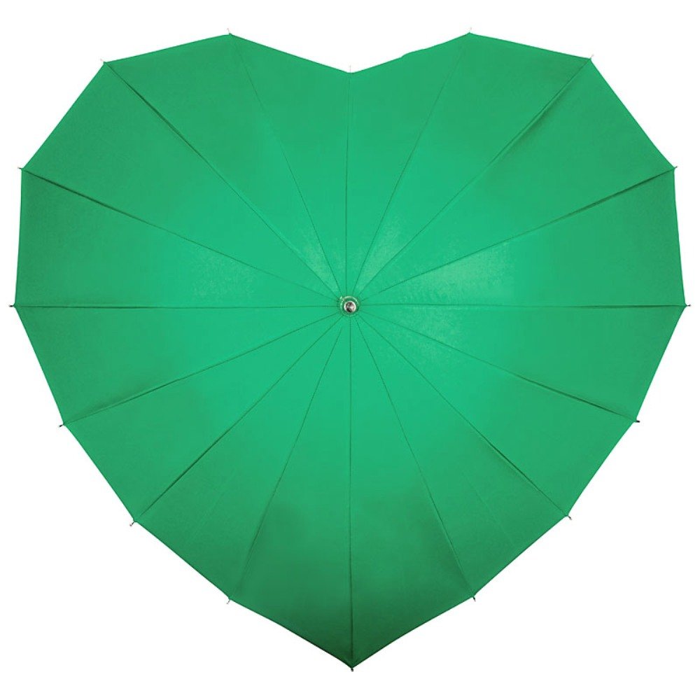 VON LILIENFELD® Umbrella Women Wedding Parasol Love Heart Green