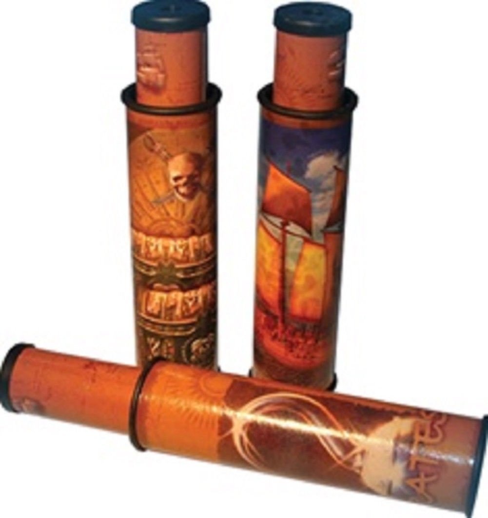 Childrens Collapsible Pirate Kaleidoscope Toy Telescope Spyglass