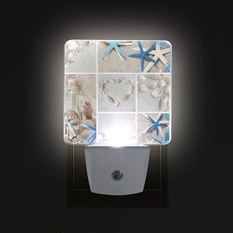 Tfone Ocean Sea Starfish Shell Beach Theme Led Night Light 2 Pack
