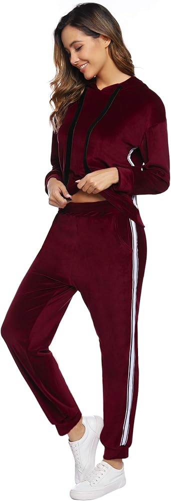 red velour sweatsuit