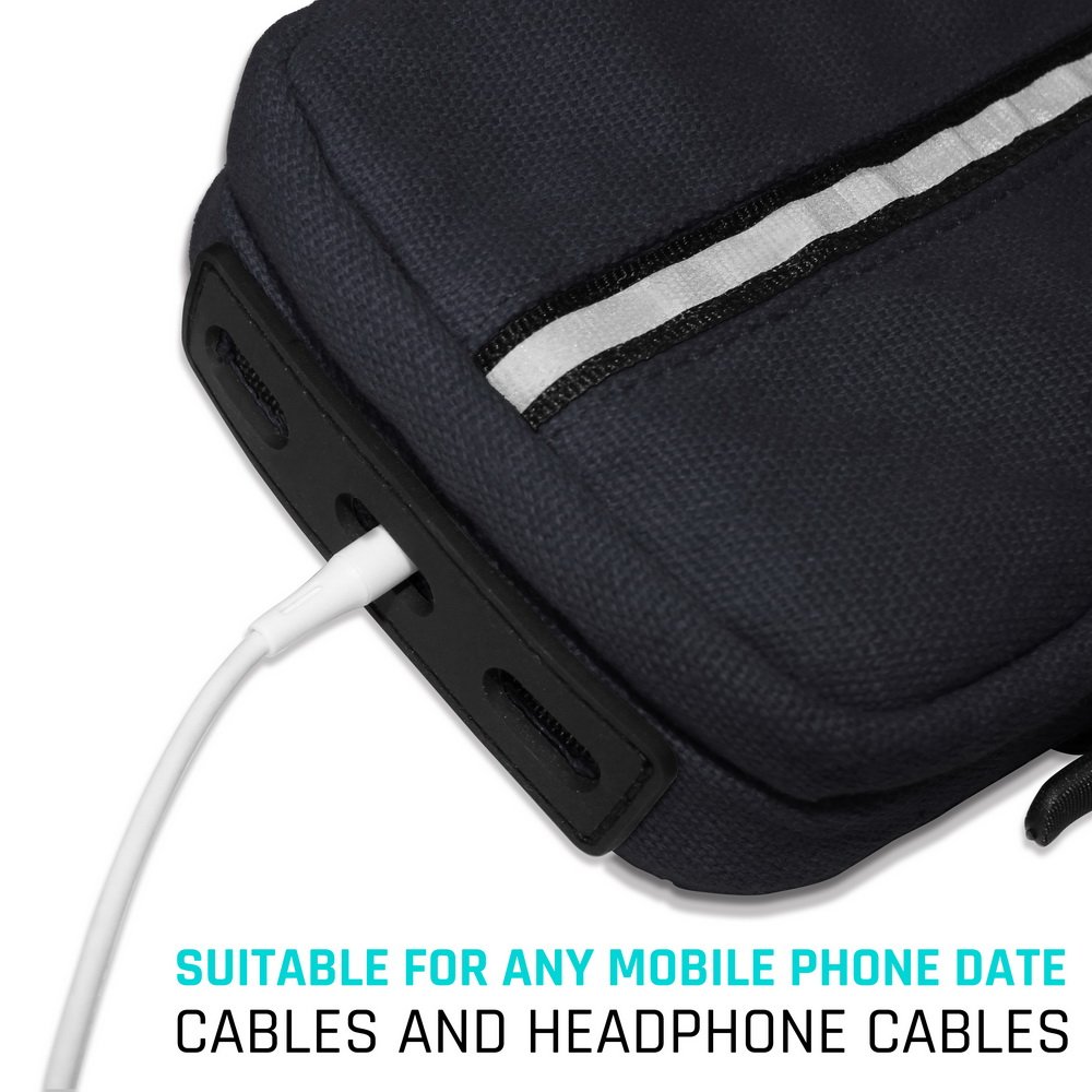 LOVPHONE Sports Armband, Double Pockets Phone Running Armband for iphone X/8/8 Plus/7/7 Plus, Samsung Galaxy Note 8/S8/S8 Plus/S7, Water Resistant (Black, 7.0-12.8inch)