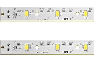 HPUY WR55X26671 LED Light Compatible for GE Refrigerators LED Light Replace PS11767930 AP6035586 4468532 EAP11767930 2PCS
