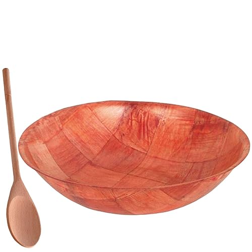 Tiger Chef 20 Inch Woven Wood Salad Bowl With Free Salad 20