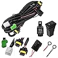 HUIQIAODS H11 H9 880 881 Fog Light Wiring Harness Socket Wire Connector with 40A Relay ON/Off Switch Kits for Toyota GM Hyundai Accent Elantra Peugeot LED Work Lamp Driving Light Etc