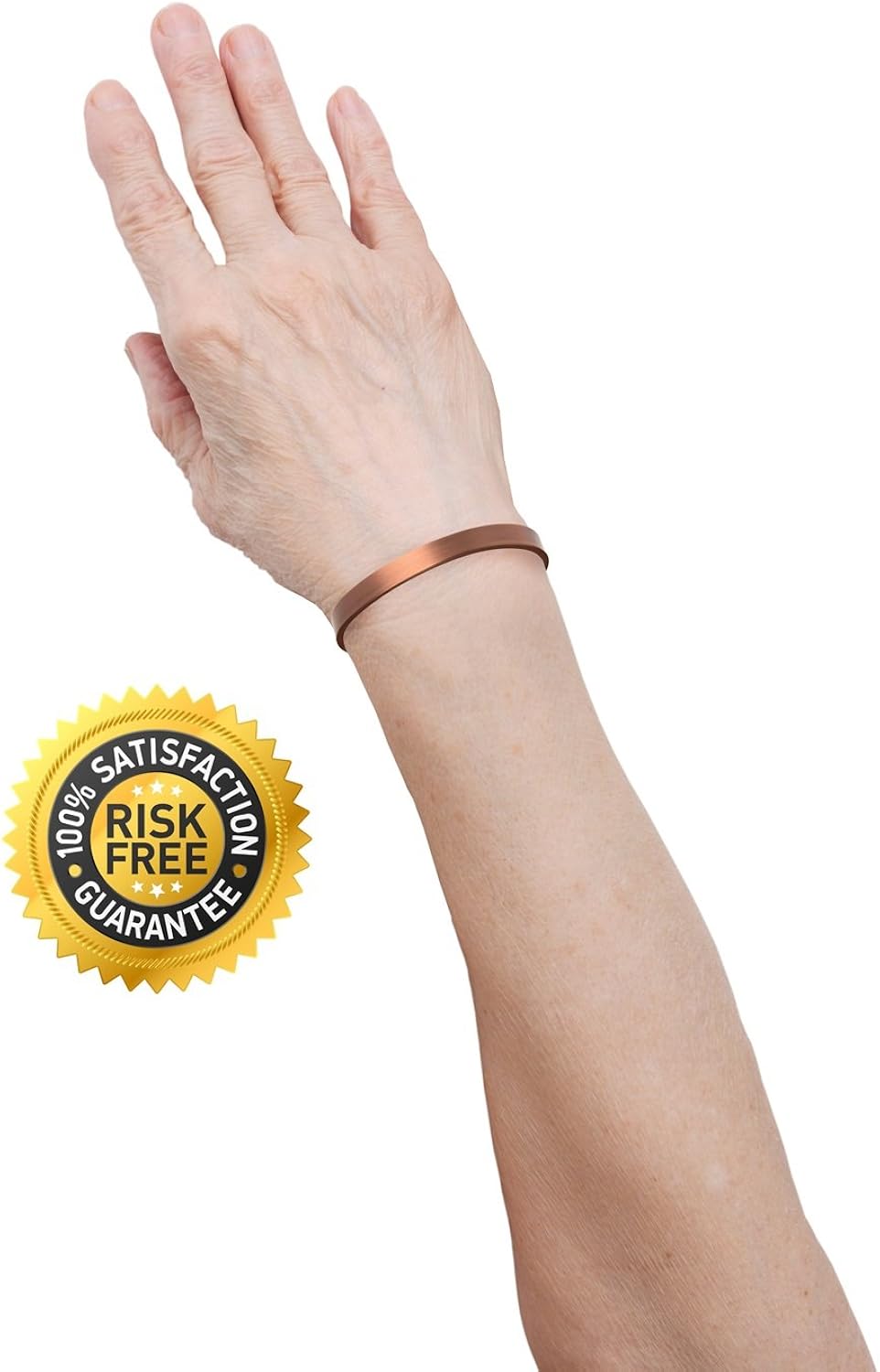 Copper Bracelet for Arthritis - Guaranteed 99.9% Pure Copper Magnetic Bracelet Men + Women 6 Powerful Magnets Effective Natural Joint Pain Relief, Arthritis, RSI, Carpal Tunnel. (1 Bracelet): Clothing