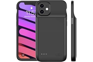 HUGUODONG Battery Case for iPhone 12/12 Pro（6. 1"）, 8000mAh Rechargeable Portable Charging Case, Extended Battery Charger Case for iPhone 12/iPhone 12 Pro