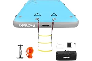 Inflatable Floating Dock Air Platform, 6/8/10ft Air Dock Platform Floating Island Raft, Enlarged Non-Slip Surface Water Float