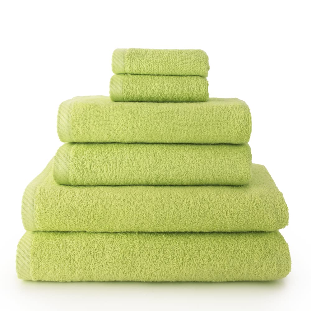 Top Towels - Set of 2 Hand Towels, 2 Bath or Shower Towels and 2 Bidet Towels - Towel Set - 100% Cotton - 400 g/m2
