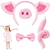 Airline Pilot Costume,Pig Costume,Kids Mouse Costume Set,Grey Donkey Costume for Halloween Cosplay,Dress Up Party