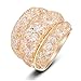 Mytys Mesh Crystal Net Cubic Zirconia Cooktail Ring 18k Rose Gold (9)
